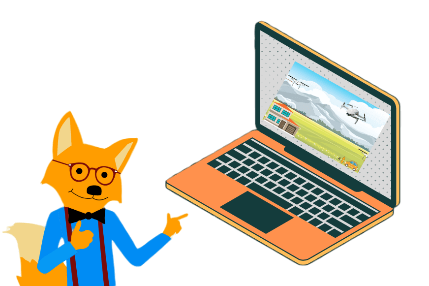 Der Smart Home Fox bereitet sich für die Drohnenführerscheinprüfung vor